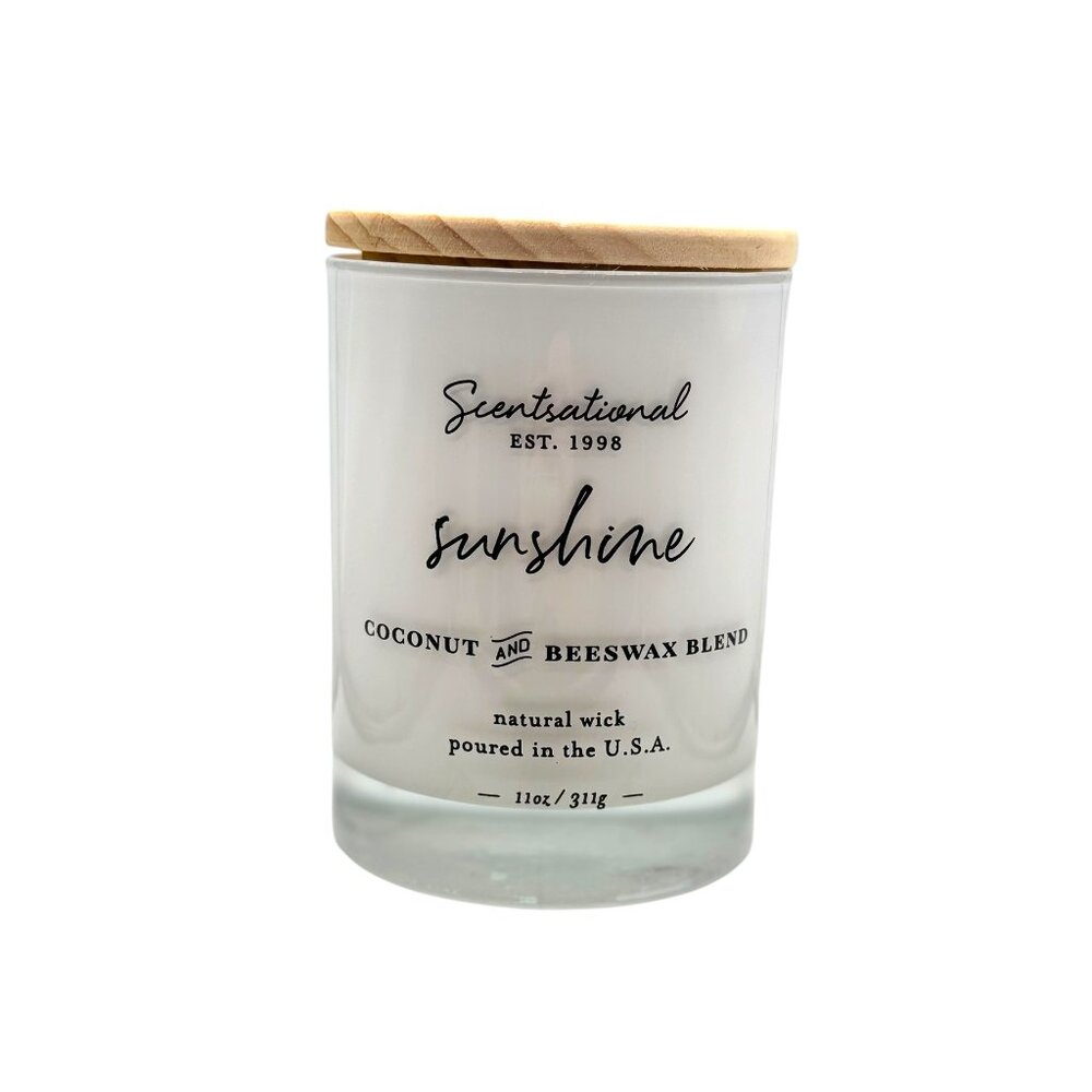 Scentsational Sunshine Coconut and Beeswax Blend Scented Candle, 11 Oz/311 g